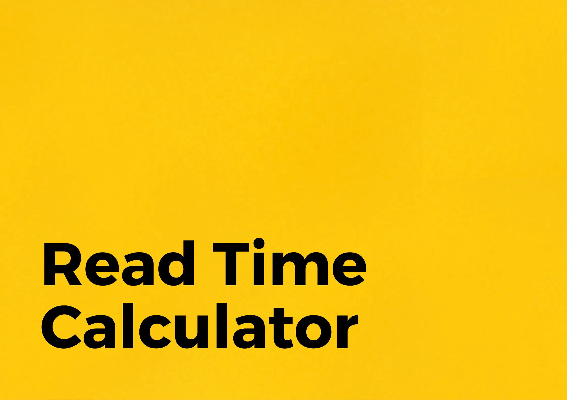 Words To Time Converter - The Read Time