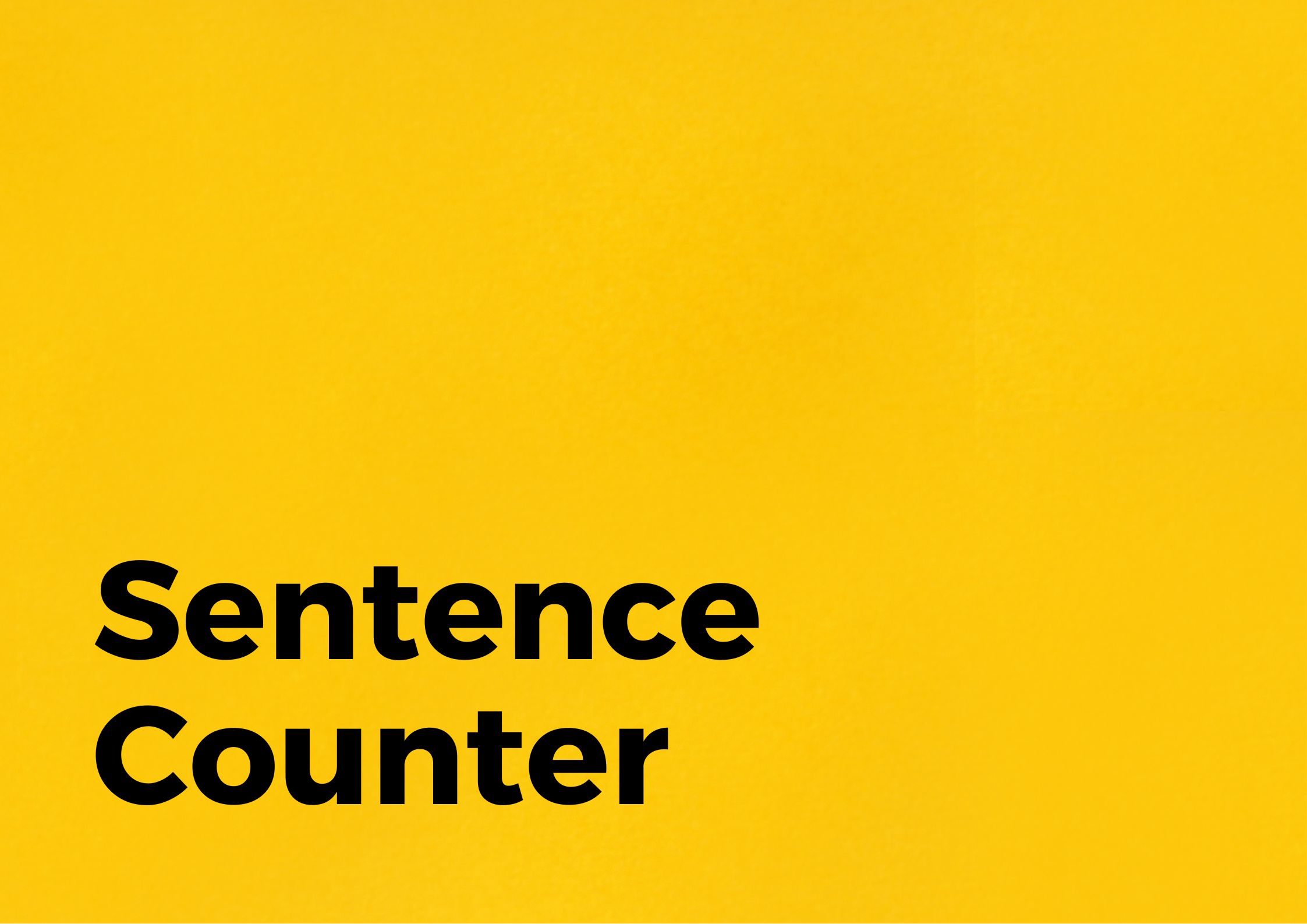 Words In A Sentence Counter